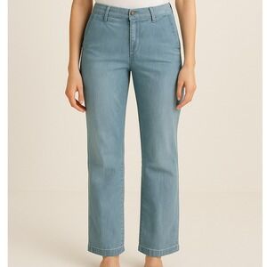 Express Design Studio‎ Editor Capris Womens Size 4 Light Wash Denim